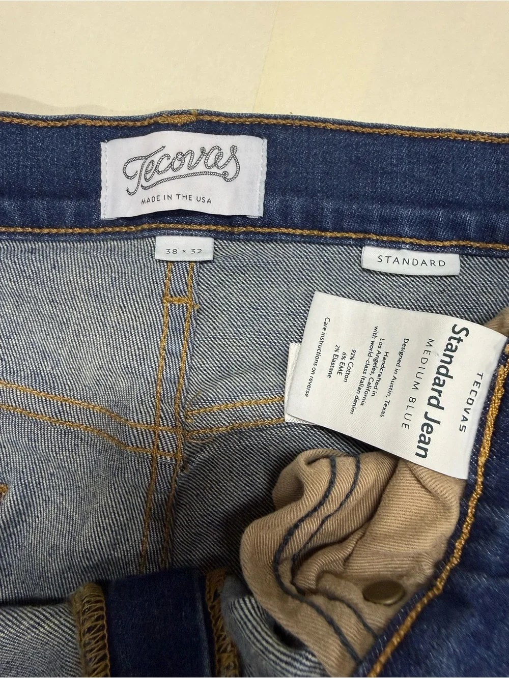 Tecovas Men’s Straight Jeans - Medium Blue Denim